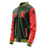 Custom Dark Green Orange Red Jacket Jb0606120626121817