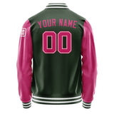 Custom Dark Green Pink Jacket Jb0606130618131818