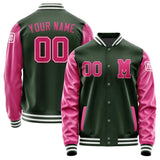 Custom Dark Green Pink Jacket Jb0606130618131818