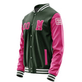 Custom Dark Green Pink Jacket Jb0606130618131818