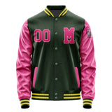 Custom Dark Green Pink Jacket Jb0606130626131817