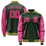 Custom Dark Green Pink Jacket Jb0606130626131817