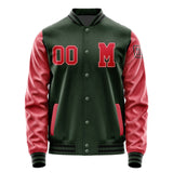 Custom Dark Green Red Jacket Jb0606140617141817