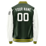 Custom Dark Green White Jacket Jb0606180626181817