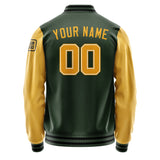 Custom Dark Green Yellow Jacket Jb0606190617191817