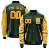 Custom Dark Green Yellow Jacket Jb0606190617191817