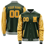 Custom Dark Green Yellow Jacket Jb0606190618191818