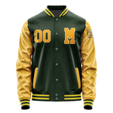 Custom Dark Green Yellow Jacket Jb0606190626191817