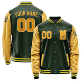 Custom Dark Green Yellow Jacket Jb0606190626191817