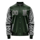 Custom Dark Green Dark Grey Jacket Jb0606200617201817