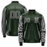 Custom Dark Green Dark Grey Jacket Jb0606200617201817