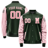 Custom Dark Green Light Pink Jacket Jb0606210617211817