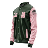 Custom Dark Green Light Pink Jacket Jb0606210617211817