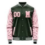 Custom Dark Green Light Pink Jacket Jb0606210618211818