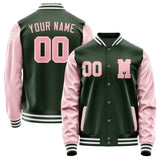 Custom Dark Green Light Pink Jacket Jb0606210618211818