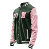 Custom Dark Green Light Pink Jacket Jb0606210618211818