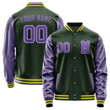 Custom Dark Green Light Purple Jacket Jb0606230626231817