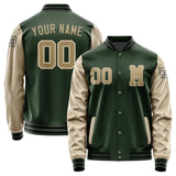 Custom Dark Green Light Khaki Jacket Jb0606250617251817