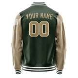 Custom Dark Green Light Khaki Jacket Jb0606250618251818