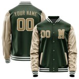 Custom Dark Green Light Khaki Jacket Jb0606250618251818