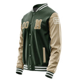 Custom Dark Green Light Khaki Jacket Jb0606250618251818