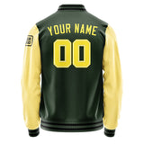 Custom Dark Green Light Yellow Jacket Jb0606260617261817