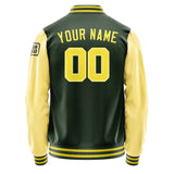 Custom Dark Green Light Yellow Jacket Jb0606260626261817