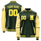 Custom Dark Green Light Yellow Jacket Jb0606260626261817