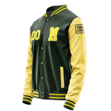 Custom Dark Green Light Yellow Jacket Jb0606260626261817