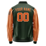 Custom Dark Green Orange Jacket Jb0606280617281817