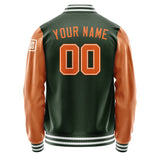 Custom Dark Green Orange Jacket Jb0606280618281818