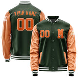 Custom Dark Green Orange Jacket Jb0606280618281818