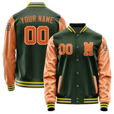 Custom Dark Green Orange Jacket Jb0606280626281817