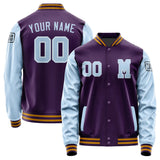 Custom Purple Light Blue Jacket Jb0707080719081817