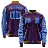 Custom Purple Sky Blue Jacket Jb0707090719091817