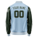 Custom Light Blue Dark Green Jacket Jb0808060818061818