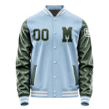 Custom Light Blue Dark Green Jacket Jb0808060818061818