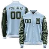 Custom Light Blue Dark Green Jacket Jb0808060818061818