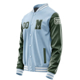 Custom Light Blue Dark Green Jacket Jb0808060818061818