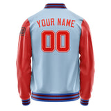 Custom Light Blue Orange Red Jacket Jb0808120915121817