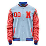 Custom Light Blue Orange Red Jacket Jb0808120915121817