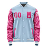 Custom Light Blue Pink Jacket Jb0808130818131818