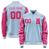 Custom Light Blue Pink Jacket