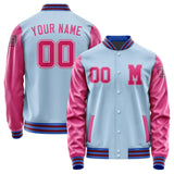 Custom Light Blue Pink Jacket