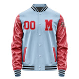 Custom Light Blue Red Jacket Jb0808140817141817