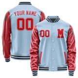 Custom Light Blue Red Jacket Jb0808140817141817