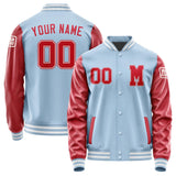 Custom Light Blue Red Jacket