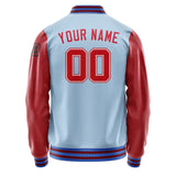 Custom Light Blue Red Jacket Jb0808140915141817