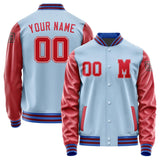 Custom Light Blue Red Jacket Jb0808140915141817