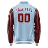 Custom Light Blue Crimson Red Jacket Jb0808150818151818